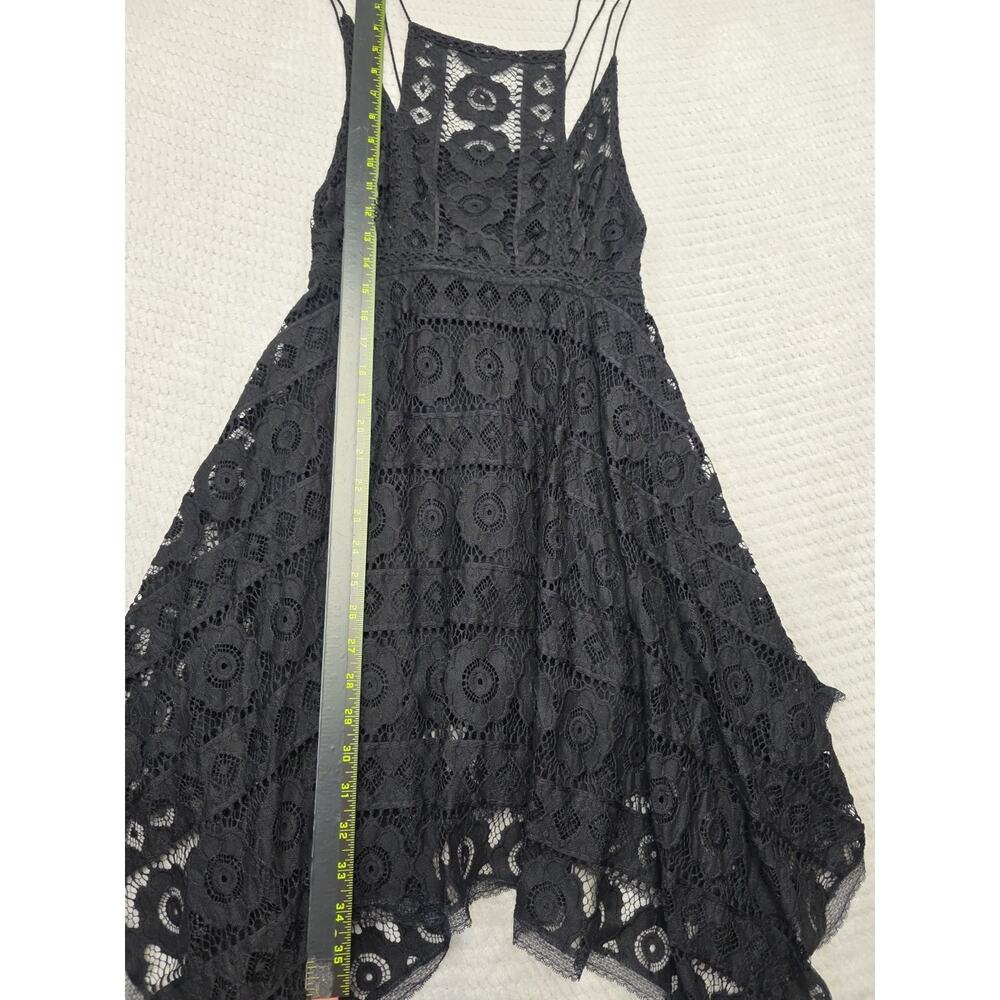 Free People Dress Womens 2 Just Like Honey Lace Dress Black Bohemian Style - Picture 2 of 6